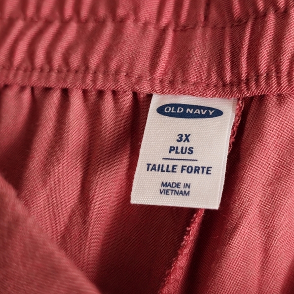 Old Navy Women's Plus Terracotta Lightweight Tie-Up Belted Pants Size 3X - Picture 3 of 8